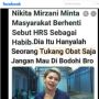 CEK FAKTA: Nikita Mirzani Minta Jangan Mau Dibodohi HRS yang Hanya Tukang Obat, Benarkah?