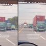 Jalan Tol Macet, Truk Penuhi Jalur Cepat, Publik Sampai Kesal Bukan Main