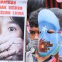 Unjuk Rasa di Kedubes China, Massa Tolak Olimpiade Musim Dingin di Beijing