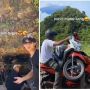Bohong ke Orangtua Langsung Kena Karma Instan, Pemuda Ini Kehilangan Kunci Motor saat Liburan ke Pantai