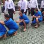 Digiring Jongkok, Ini Tampang Ketum GMBI Dan Anggota Tersangka Demo Anarkis Di Mapolda Jabar