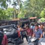 Truk Pengangkut Batu Terbalik di Jalur Medan-Berastagi, Masyarakat Diharapkan Cari Jalur Alternatif