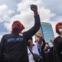 Aksi Buruh Tuntut Pencabutan Omnibus Law dan Penetapan Upah Minimum