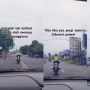 Pengendara Mobil Pamer Lagi Main Diiringi Patwal, Cara Polisi Naik Sepeda Motor Jadi Sorotan