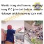 CEK FAKTA: Viral Wanita Bagikan Uang Rp 100 juta dari Balkon, Ternyata Dulu Kasir Mall, Benarkah?