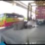 Viral Video Detik-detik Pengendara Motor Nyaris Terlindas Truk Kontainer, Bikin Bergidik