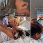Momen Cukur Rambut Bayi Perempuan, Ayah Tak Tega Berakhir Temani Anak Ikut Botaki Kepalanya, Publik: So Sweet Banget!