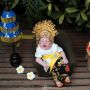 Menggemaskan, Bayi Dimas Anggara dan Nadine Chandrawinata Foto dengan Busana Khas Bali