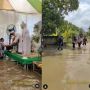 Banjir Bukan Penghalang! Viral Kondangan Tetap Digelar Walau Air Setinggi Lutut, Warganet: Bisa Sekalian Cuci Piring