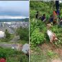 Potret 'Mewah' Penonton MotoGP Mandalika 2022 di Atas Bukit, Ditemani Kambing yang sedang Cari Makan