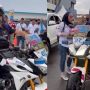 Morbidelli 'Bajak' Motor Polisi Usai MotoGP Mandalika, Warga Salfok Cewek Hijab di Sampingnya: Latahnya Go International