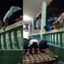 Pantang Nyerah Meski Tak Ada Tempat, Para Pemuda Ini Pilih Salat Tarawih di atas Pagar, Warganet: Melawan Hukum Newton