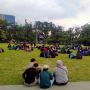 Ramai Pelajar Berkumpul di Lapangan Merdeka Medan, Hendak Demo?