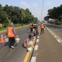 Jelang Mudik Lebaran, Marka Jalan Jalur Pantura Dicat