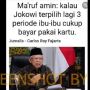 CEK FAKTA: Ma'ruf Amin Sebut Ibu-ibu Cukup Bayar Pakai Kartu Kalau Jokowi Terpilih Lagi 3 Periode, Benarkah?