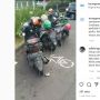 Viral Video Sejumlah Motor Parkir Liar Dirantai dan Digembok di Surabaya
