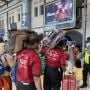 Suasana Stasiun Pasar Senen, Jakarta Pusat, pada H-5 Lebaran, Rabu (27/4/2022). [ANTARA/Shofi Ayudiana]