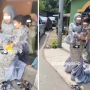 Emak-emak Pakai Baju Lebaran bak Putri Duyung Saat Halalbihalal Keliling Kampung, Warganet Geregetan Sendiri