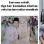 Kisah Pasutri Lamaran Usai 3 Hari Berkenalan Ini Bikin Baper: 'Sat Set Sekali'