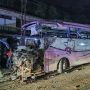 Ringsek Parah! Begini Penampakan Bus Wisata PO Pandawa Usai Kecelakaan Maut Di Ciamis Tewaskan 3 Orang