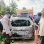 Penampakan Toyota Avanza Pengangkut BBM yang Terbakar di Depan SPBU Kabupaten Konawe