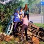 Dramatis, Detik-Detik Penyelamatan Penumpang Taksi Kecelakaan Tunggal di Tol BSD