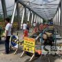 Lokasi Proyek Jembatan Bagbagan Digeruduk Warga Usai Insiden 3 Orang Termasuk 1 Balita Tercebur ke Sungai Cimandiri