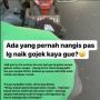 Perempuan Menangis Saat Naik Ojek Online, Reaksi Driver Malah Bikin Makin Kejer: Makasih Pak