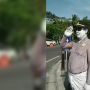 Video Pria Dilukis Mirip Polisi Bikin Geger, Warganet: Keteknya Robek Pak!
