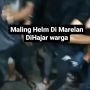 Tak Tahan Satu Jam Sembunyi di Got, Maling Helm Keluar dan Dihajar Massa, Videonya Viral