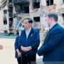 Tak Terlihat Rasa Takut, Presiden Jokowi Kunjungi Reruntuhan Kompleks Apartemen di Ukraina