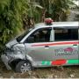 Braak! Ambulans Pembawa Jenazah Tubruk Pohon Sawit Usai Bertabrakan dengan Truk