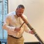 Pria Asal Suku Wakka Wakka Australia Promosi Alat Musik Didgeridoo di Indonesia
