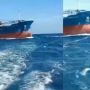 Tersebar Video Detik-Detik Kapal Kargo Tabrak Perahu Milik Nelayan