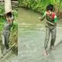Gaya Jatuh Bocil Laki-laki dari Lintasan Bambu Bikin Ketawa Ngakak: Slowmo