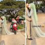 Emak-emak Bermotor Santai Injak Gaun Calon Pengantin Lagi Prewedding di Jalan Umum, Tuai Pro dan Kontra