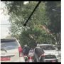 Gerombolan Pemuda Naik Motor Acak-acak Cone Pembatas Jalan Tuai Kecaman