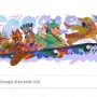 Google Rayakan HUT 77 RI lewat Doodle Bertema Tradisi Balap Perahu