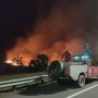 Kebakaran di Lahan Mineral di Ruas Tol Palembang-Indralaya