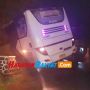 Penampakan Bus Jurusan Jakarta-Cilacap yang Tabrak Tembok Jembatan di Ciamis, Tak Ada Korban Jiwa