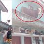 Seekor Sapi Tersangkut di Balkon Rumah Lantai Dua, Netizen Penasaran Bagaimana Cara Naik ke Atas