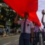 Kirab Bendera Merah Putih Sepanjang 150 Meter di Kota Medan