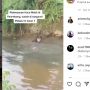 Viral Dua Pelaku Begal di Ilir Barat I Palembang Melarikan Diri, Terjerambab di Anak Sungai