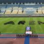 Doakan Korban Tewas Tragedi Kanjuruhan, Ratusan TNI-Polri Berbaris Bentuk Tulisan Arema di Stadion GBLA