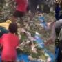 Duh! Warga Malah Saling Lempar Makanan Saat Selamatan Hasil Panen, Banjir Komentar Miring: Mubazir