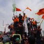 Ribuan Buruh 'Kepung' Istana Hari Ini, Jalan Medan Merdeka Barat Dialihkan