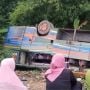 Bus ALS Terbalik di Tapsel, Satu Santri Dikabarkan Tewas
