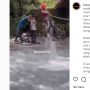 Viral Pria Diusili Temannya, Dicelupkan ke Air Berkali-kali saat Seberangi Sungai Pakai Tali