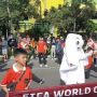 CFD di Kota Bekasi Hari Ini Dimeriahkan Warga Berburu Laeeb si Maskot Piala Dunia 2022