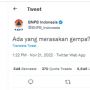 Admin Twitter BNPB Nanya Ada yang Rasakan Gempa, Warganet: Kamu Nanyeaaa? Kamu Bertanyeaa Tanyeaaa?